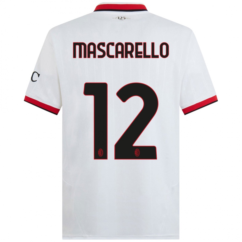 Kinder Marta Mascarello #12 Weiß Schwarz Rot Auswärtstrikot Trikot 2024/25 T-Shirt Schweiz