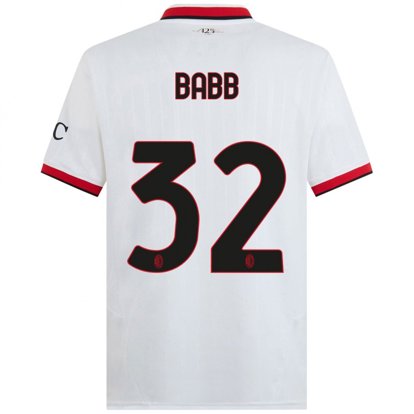 Kinder Selena Delia Babb #32 Weiß Schwarz Rot Auswärtstrikot Trikot 2024/25 T-Shirt Schweiz