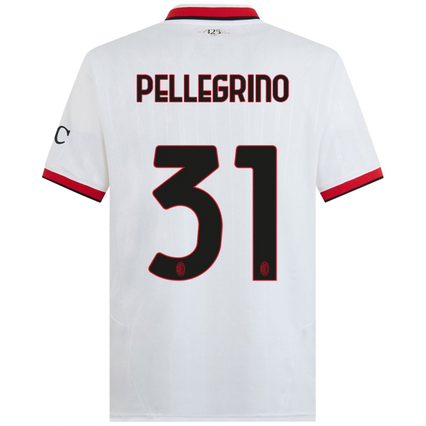 Kinder Marco Pellegrino #31 Weiß Schwarz Rot Auswärtstrikot Trikot 2024/25 T-Shirt Schweiz