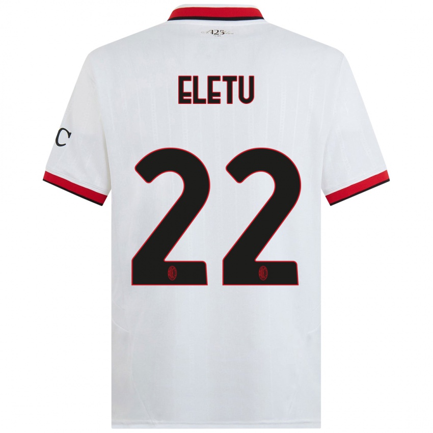 Enfant Maillot Victor Eletu #22 Blanc Noir Rouge Tenues Extérieur 2024/25 T-Shirt Suisse