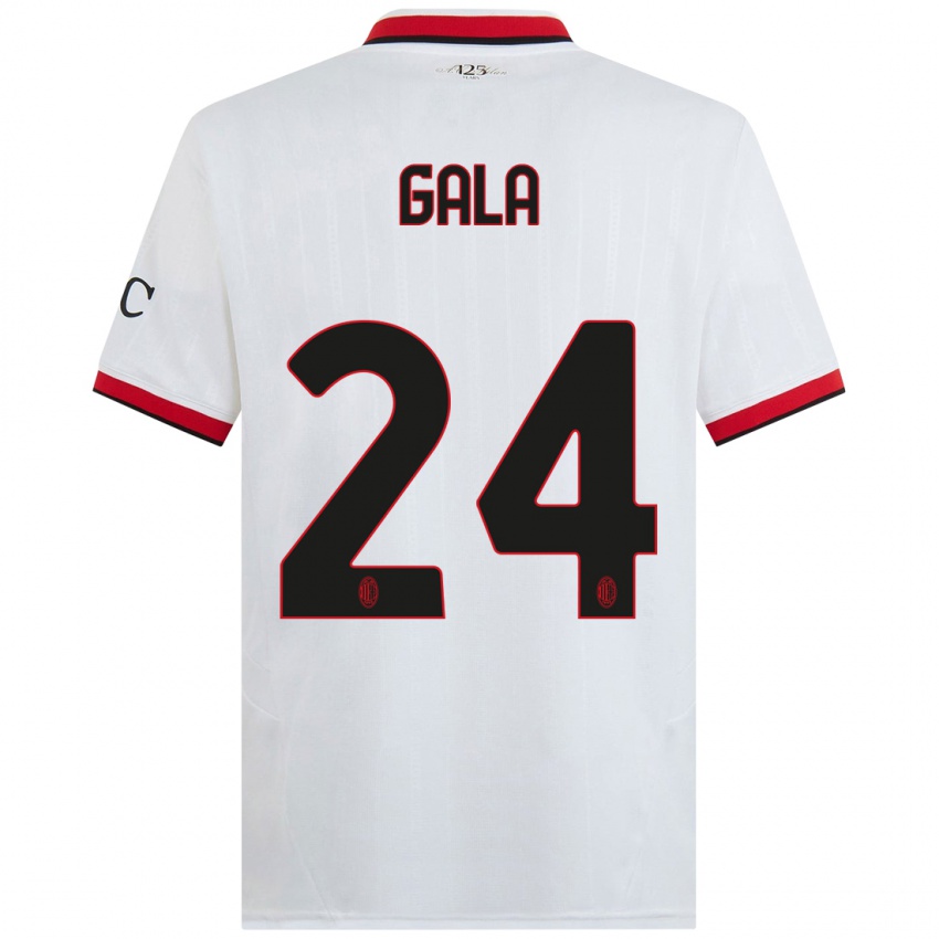 Enfant Maillot Antonio Gala #24 Blanc Noir Rouge Tenues Extérieur 2024/25 T-Shirt Suisse