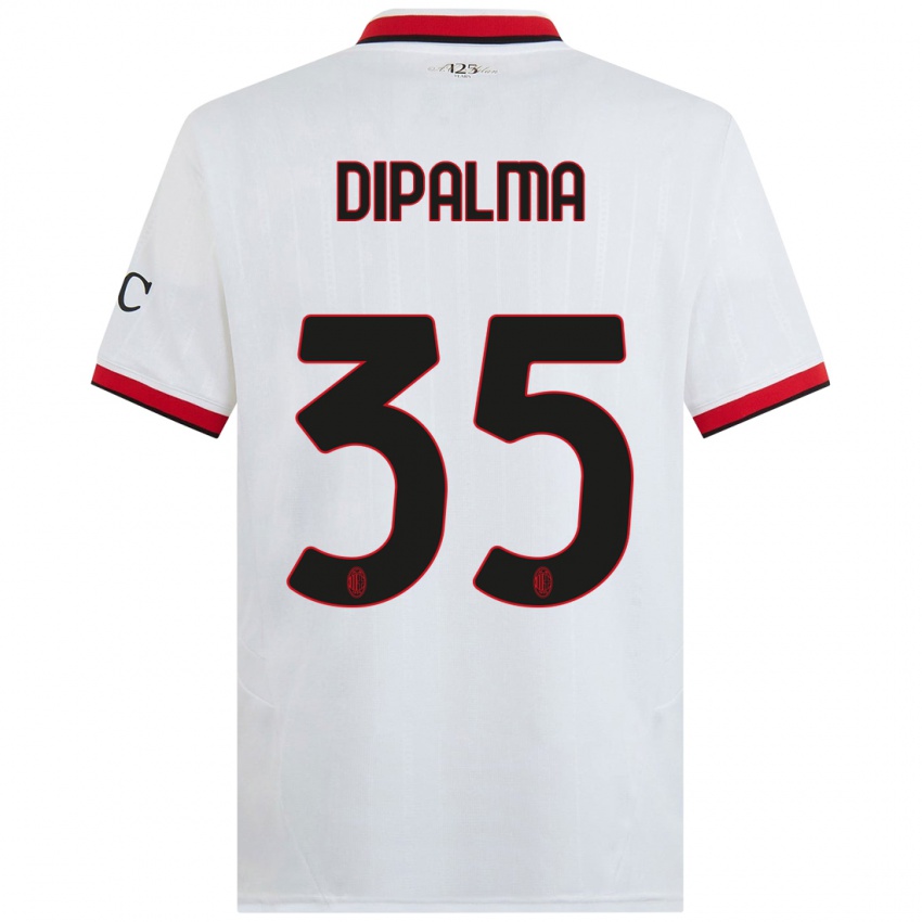 Kinder Matteo Dipalma #35 Weiß Schwarz Rot Auswärtstrikot Trikot 2024/25 T-Shirt Schweiz