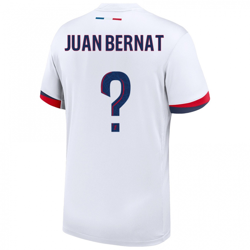 Kinder Juan Bernat #0 Weiß Blau Rot Auswärtstrikot Trikot 2024/25 T-Shirt Schweiz