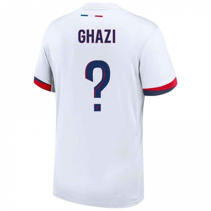 Enfant Maillot Yacine Ghazi #0 Blanc Bleu Rouge Tenues Extérieur 2024/25 T-Shirt Suisse