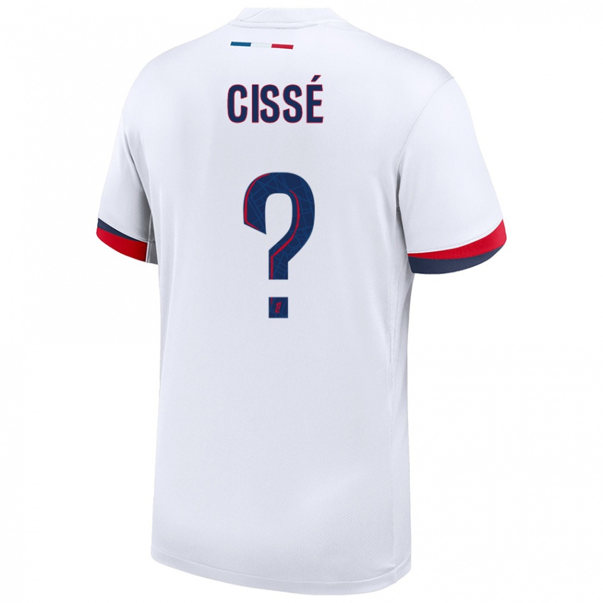 Enfant Maillot Mory Cissé #0 Blanc Bleu Rouge Tenues Extérieur 2024/25 T-Shirt Suisse