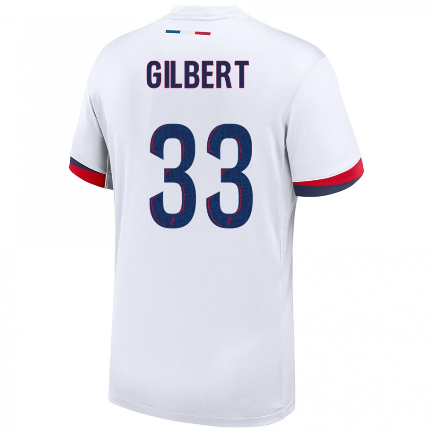 Kinder Tara Elimbi Gilbert #33 Weiß Blau Rot Auswärtstrikot Trikot 2024/25 T-Shirt Schweiz