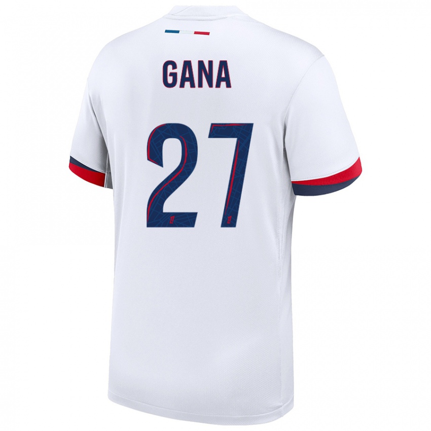 Kinder Idrissa Gana Gueye #27 Weiß Blau Rot Auswärtstrikot Trikot 2024/25 T-Shirt Schweiz