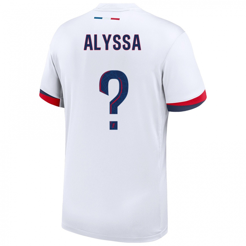 Kinder Alyssa Fernandes #0 Weiß Blau Rot Auswärtstrikot Trikot 2024/25 T-Shirt Schweiz