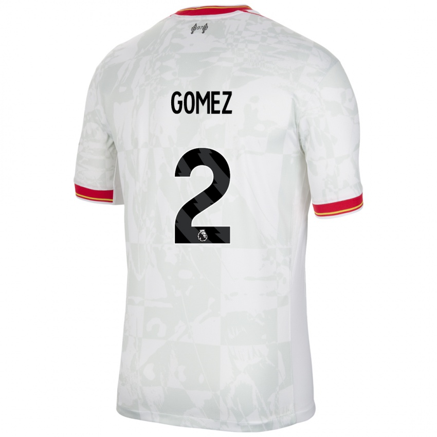 Kinder Joe Gomez #2 Weiß Rot Schwarz Ausweichtrikot Trikot 2024/25 T-Shirt Schweiz