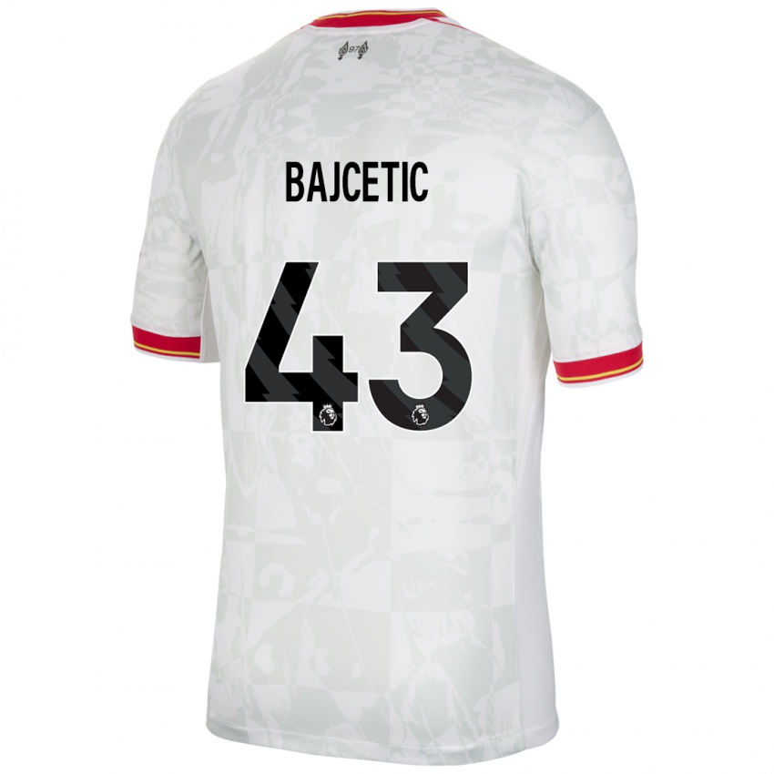 Kinder Stefan Bajcetic #43 Weiß Rot Schwarz Ausweichtrikot Trikot 2024/25 T-Shirt Schweiz