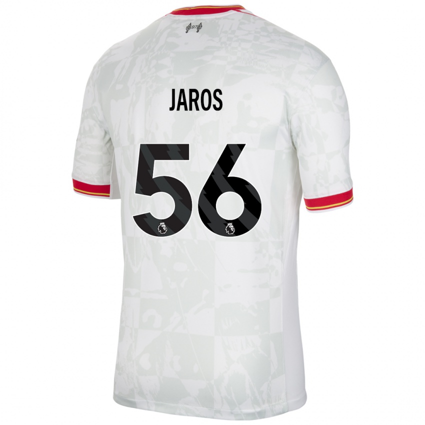 Enfant Maillot Vitezslav Jaros #56 Blanc Rouge Noir Troisieme 2024/25 T-Shirt Suisse