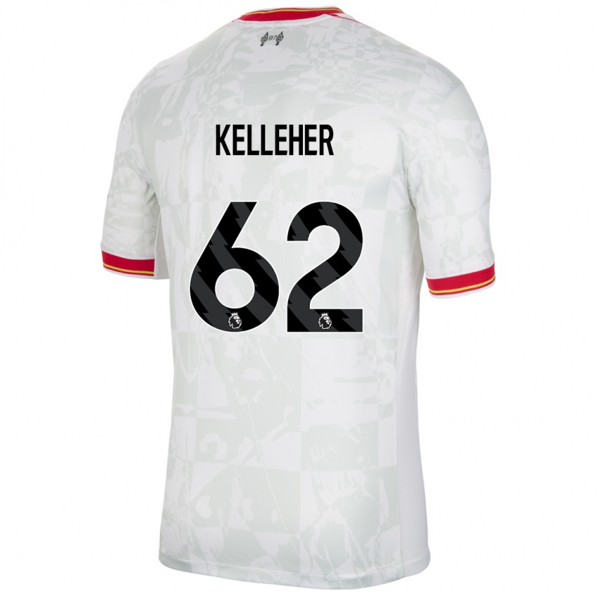 Kinder Caoimhin Kelleher #62 Weiß Rot Schwarz Ausweichtrikot Trikot 2024/25 T-Shirt Schweiz