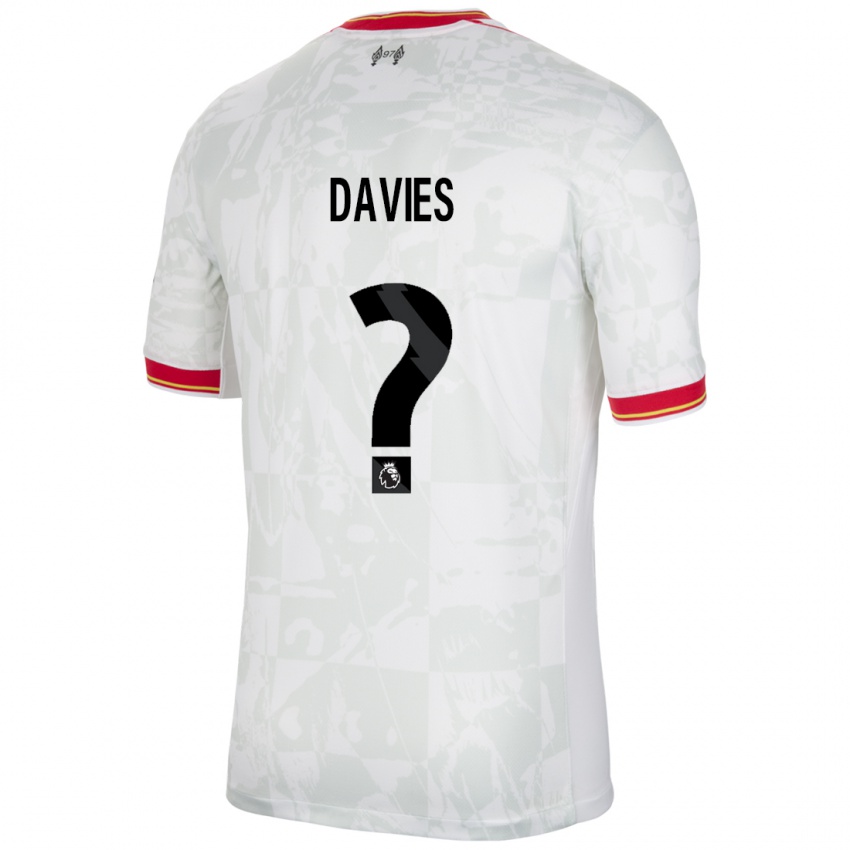 Enfant Maillot Harvey Davies #0 Blanc Rouge Noir Troisieme 2024/25 T-Shirt Suisse