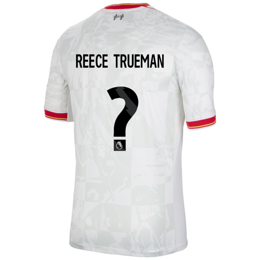 Enfant Maillot Reece Trueman #0 Blanc Rouge Noir Troisieme 2024/25 T-Shirt Suisse