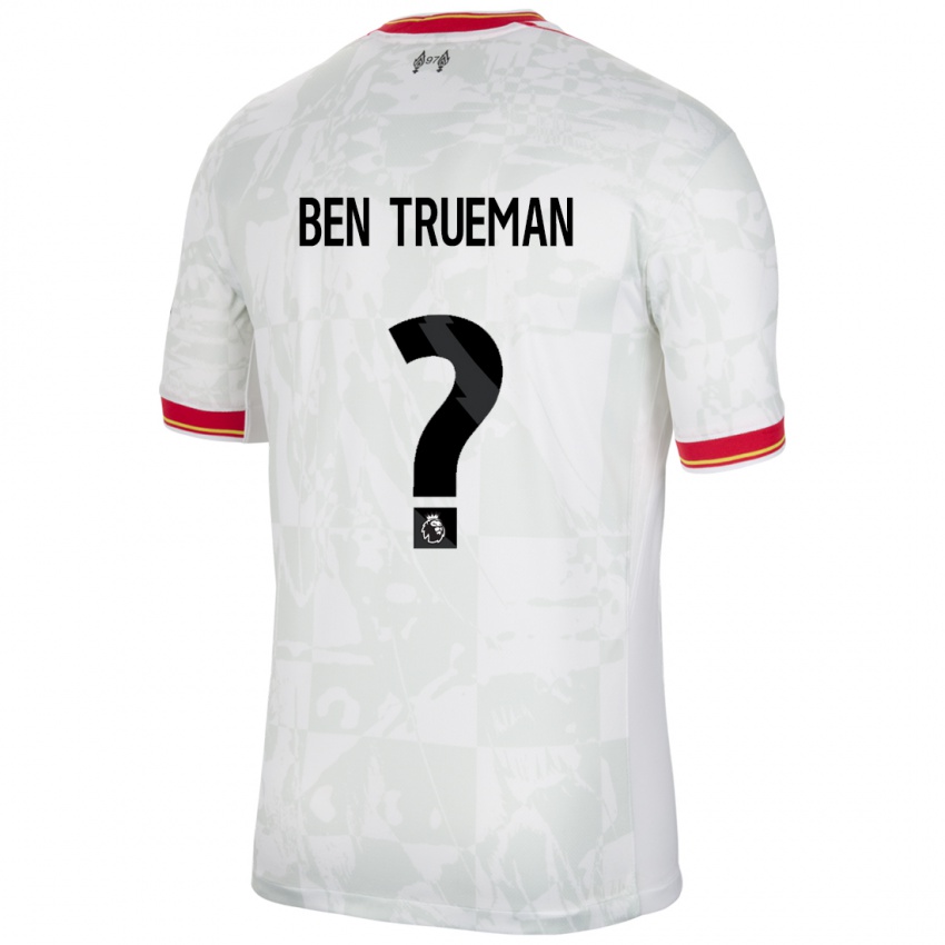 Kinder Ben Trueman #0 Weiß Rot Schwarz Ausweichtrikot Trikot 2024/25 T-Shirt Schweiz