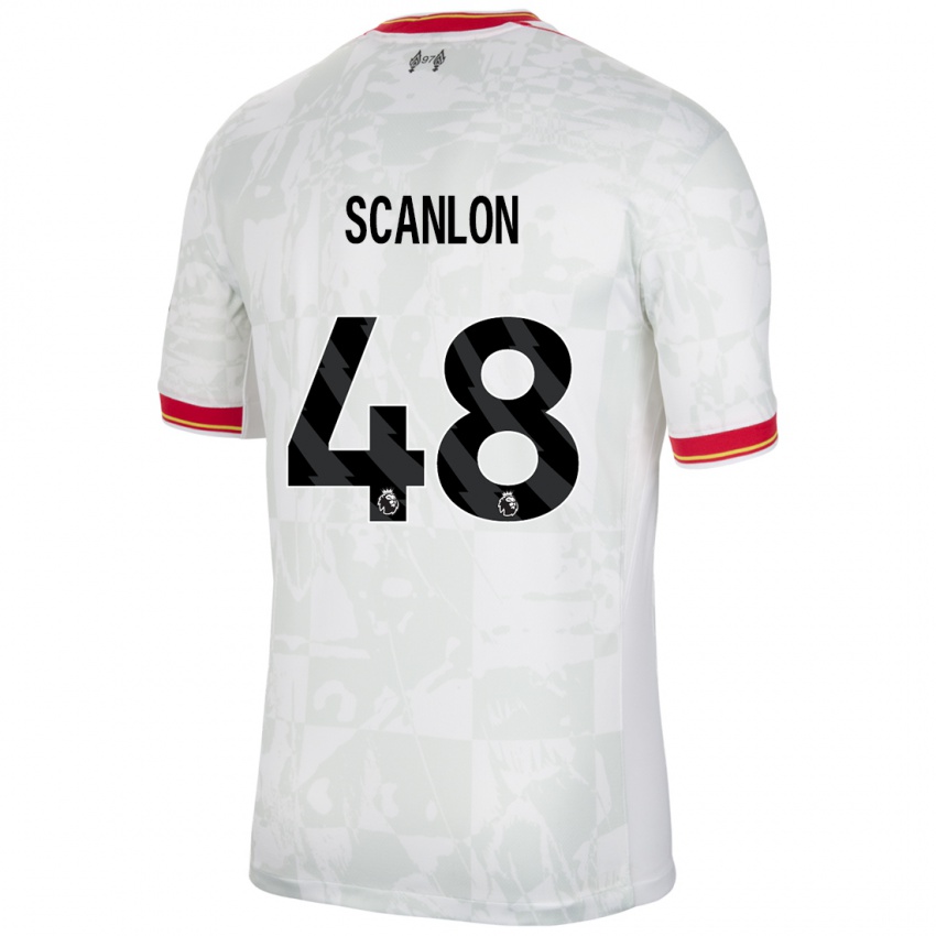 Kinder Calum Scanlon #48 Weiß Rot Schwarz Ausweichtrikot Trikot 2024/25 T-Shirt Schweiz