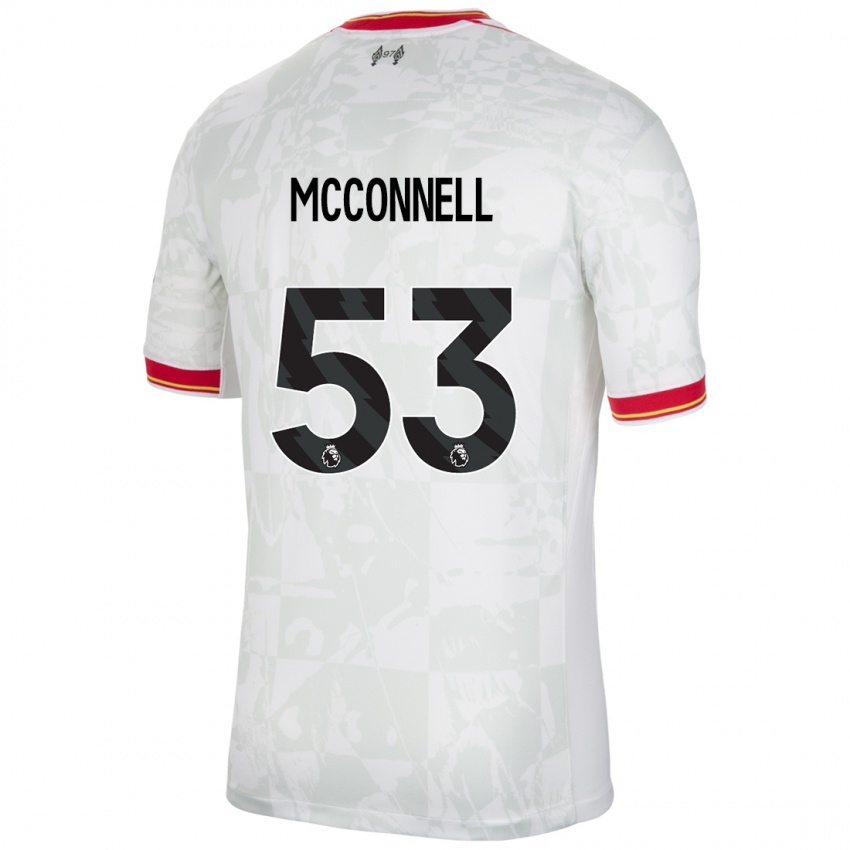 Enfant Maillot James Mcconnell #53 Blanc Rouge Noir Troisieme 2024/25 T-Shirt Suisse