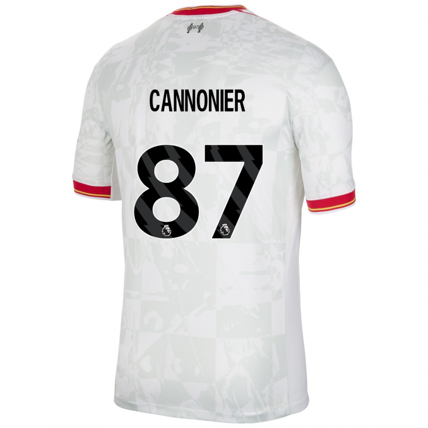 Enfant Maillot Oakley Cannonier #87 Blanc Rouge Noir Troisieme 2024/25 T-Shirt Suisse