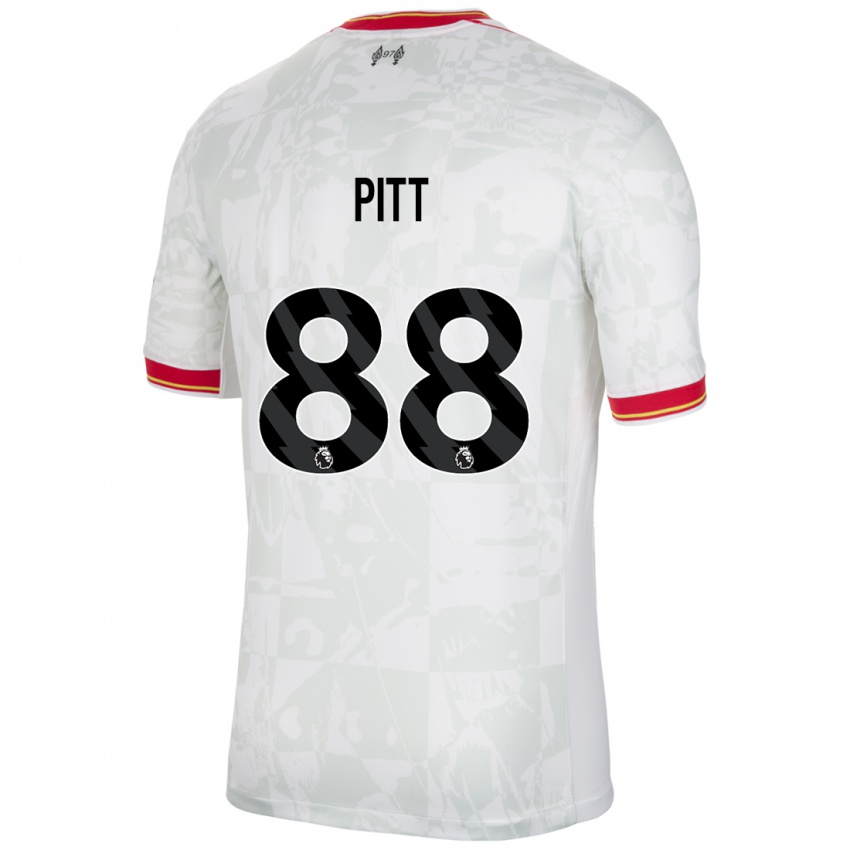 Enfant Maillot Lucas Pitt #88 Blanc Rouge Noir Troisieme 2024/25 T-Shirt Suisse