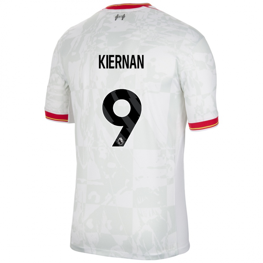 Enfant Maillot Leanne Kiernan #9 Blanc Rouge Noir Troisieme 2024/25 T-Shirt Suisse