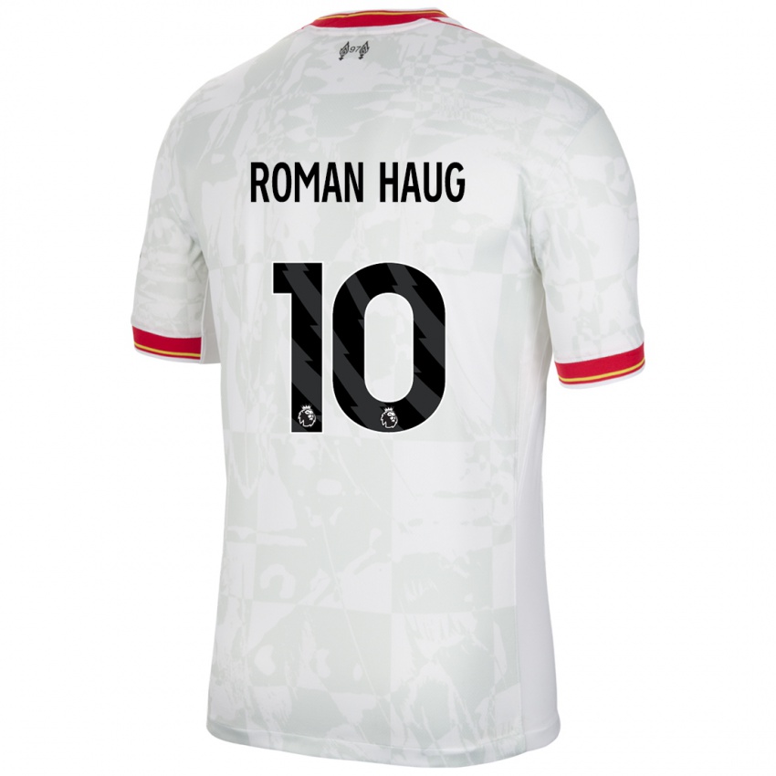 Enfant Maillot Sophie Román Haug #10 Blanc Rouge Noir Troisieme 2024/25 T-Shirt Suisse