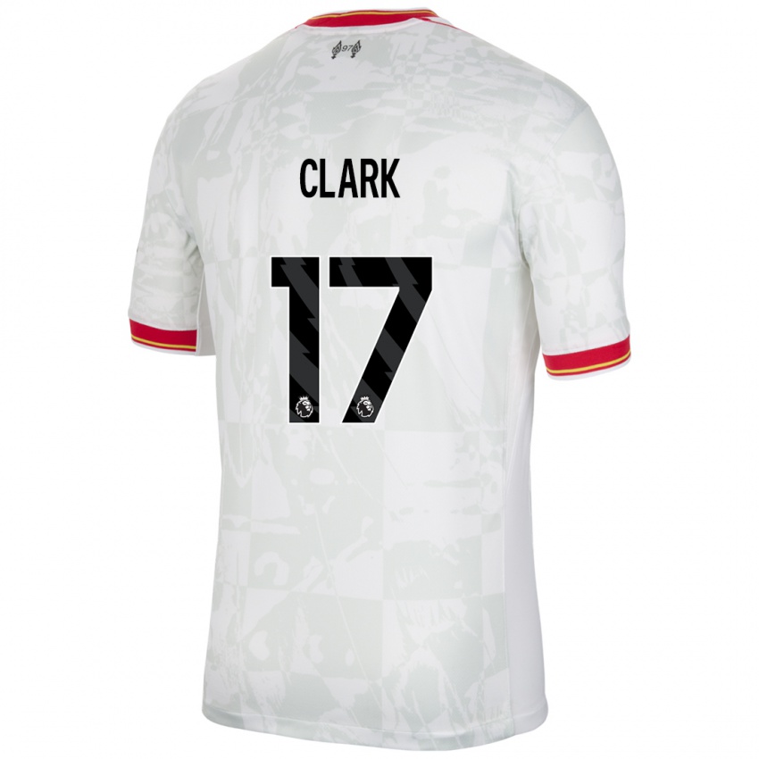 Kinder Jenna Clark #17 Weiß Rot Schwarz Ausweichtrikot Trikot 2024/25 T-Shirt Schweiz