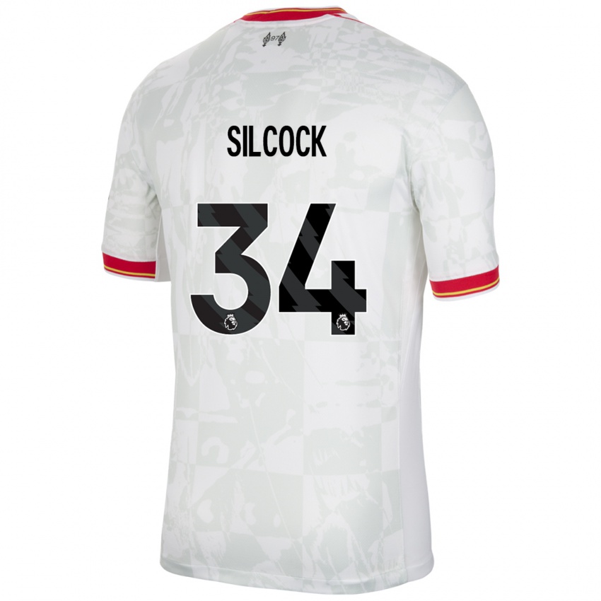 Kinder Hannah Silcock #34 Weiß Rot Schwarz Ausweichtrikot Trikot 2024/25 T-Shirt Schweiz