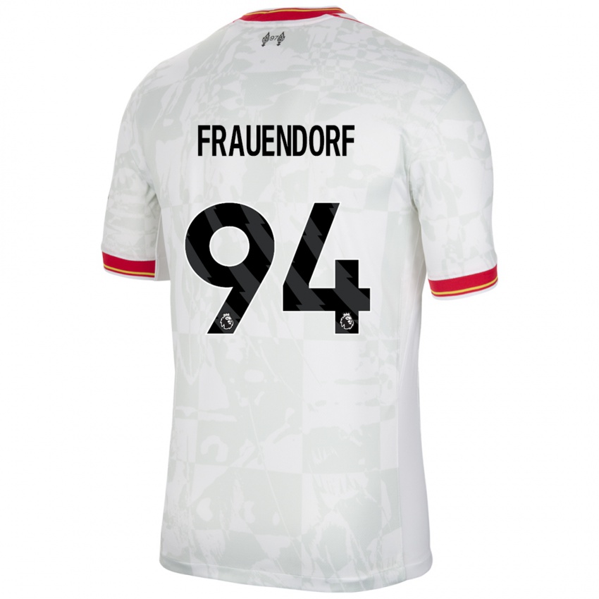 Enfant Maillot Melkamu Frauendorf #94 Blanc Rouge Noir Troisieme 2024/25 T-Shirt Suisse