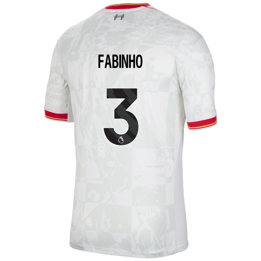 Kinder Fabinho #3 Weiß Rot Schwarz Ausweichtrikot Trikot 2024/25 T-Shirt Schweiz