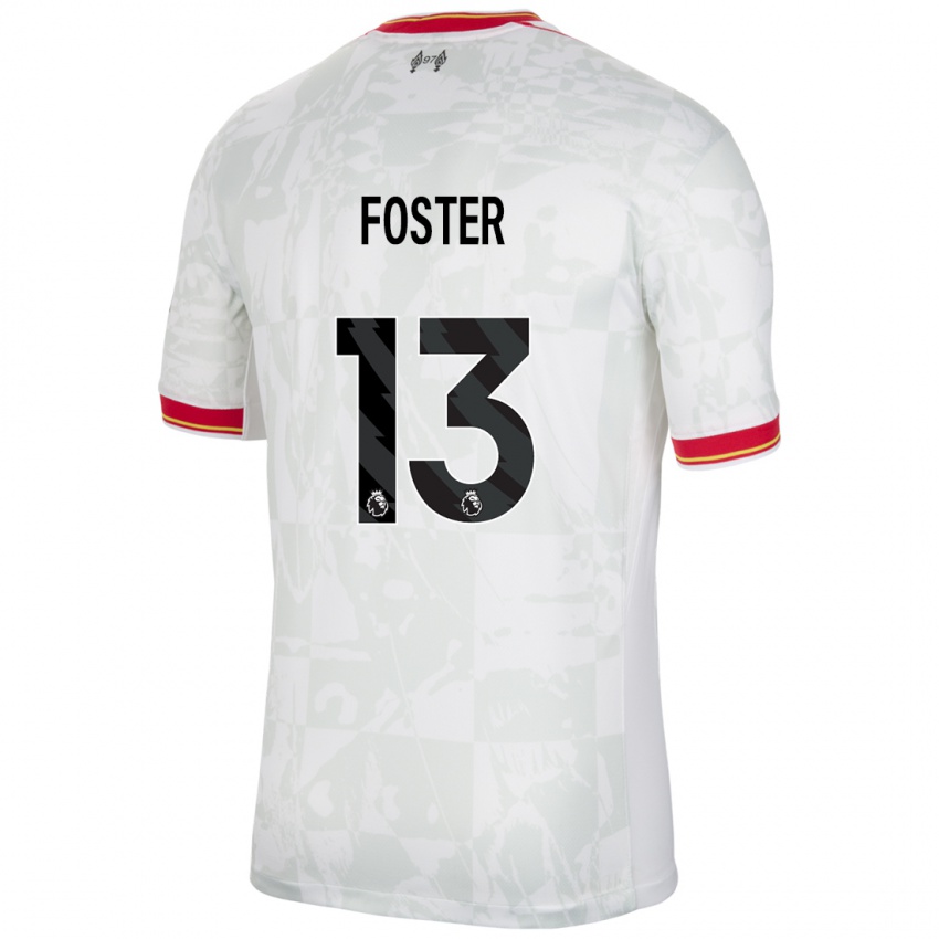 Kinder Rylee Foster #13 Weiß Rot Schwarz Ausweichtrikot Trikot 2024/25 T-Shirt Schweiz