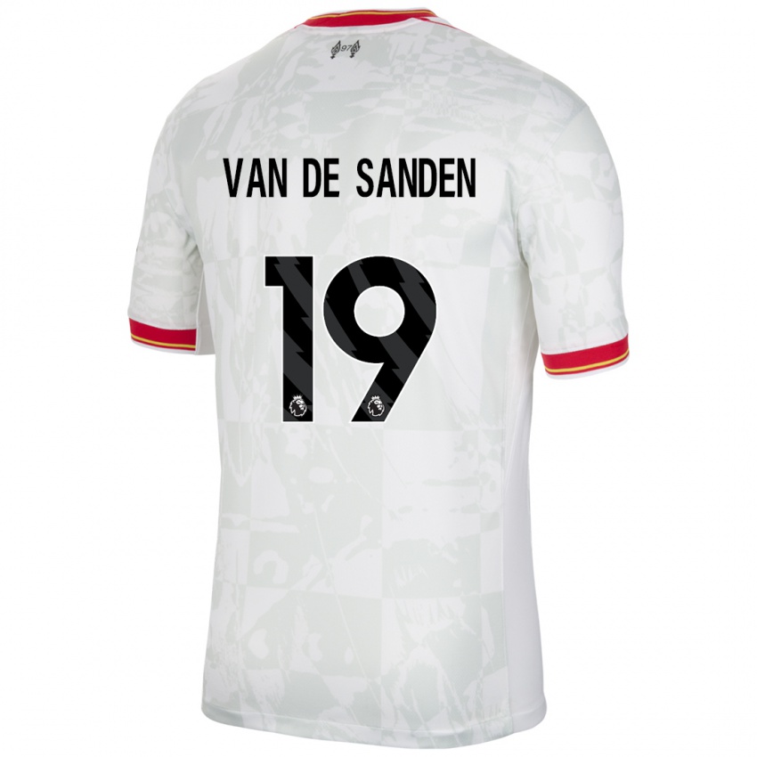 Enfant Maillot Shanice Van De Sanden #19 Blanc Rouge Noir Troisieme 2024/25 T-Shirt Suisse