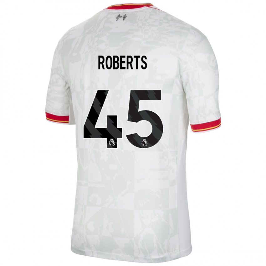 Enfant Maillot Iwan Roberts #45 Blanc Rouge Noir Troisieme 2024/25 T-Shirt Suisse