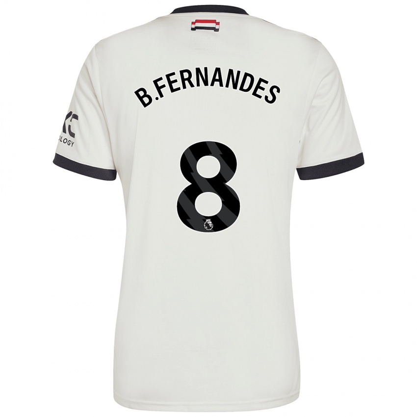 Kinder Bruno Fernandes #8 Cremeweiß Ausweichtrikot Trikot 2024/25 T-Shirt Schweiz