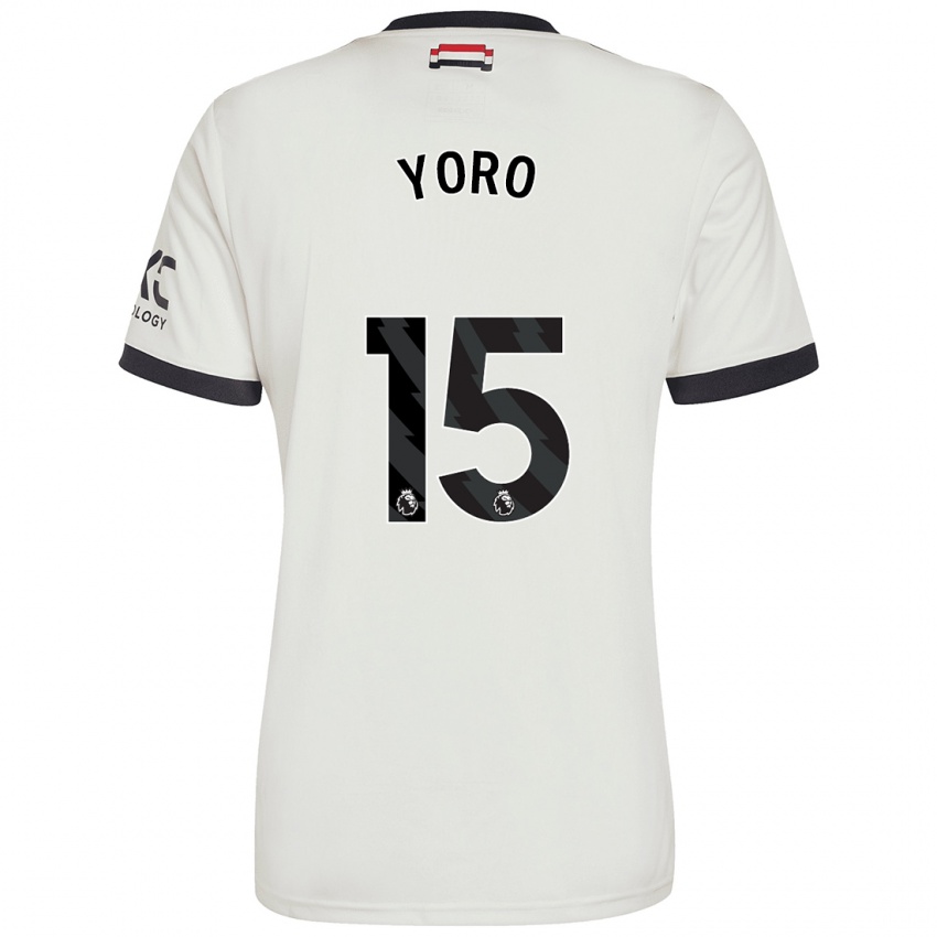 Kinder Leny Yoro #15 Cremeweiß Ausweichtrikot Trikot 2024/25 T-Shirt Schweiz