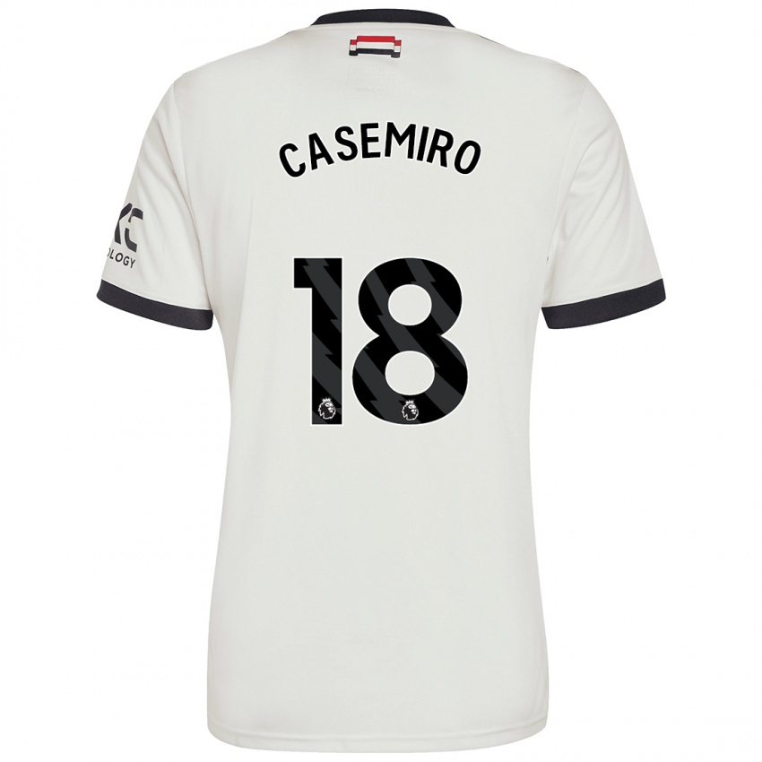 Kinder Casemiro #18 Cremeweiß Ausweichtrikot Trikot 2024/25 T-Shirt Schweiz