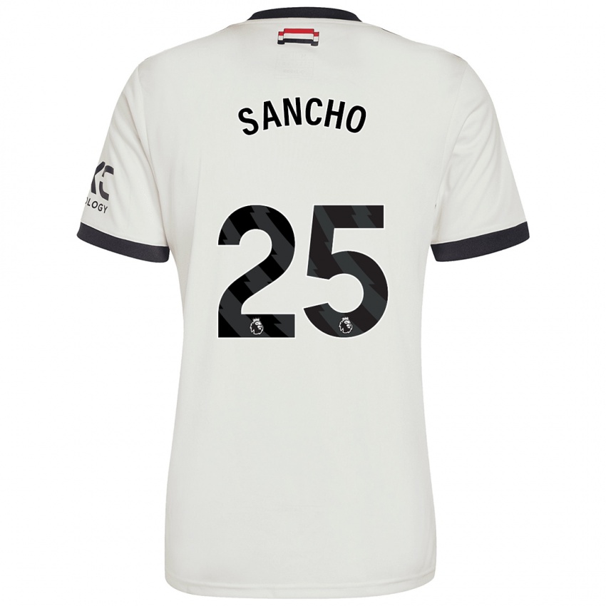 Kinder Jadon Sancho #25 Cremeweiß Ausweichtrikot Trikot 2024/25 T-Shirt Schweiz