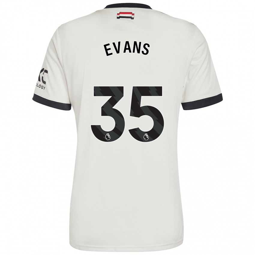 Kinder Jonny Evans #35 Cremeweiß Ausweichtrikot Trikot 2024/25 T-Shirt Schweiz