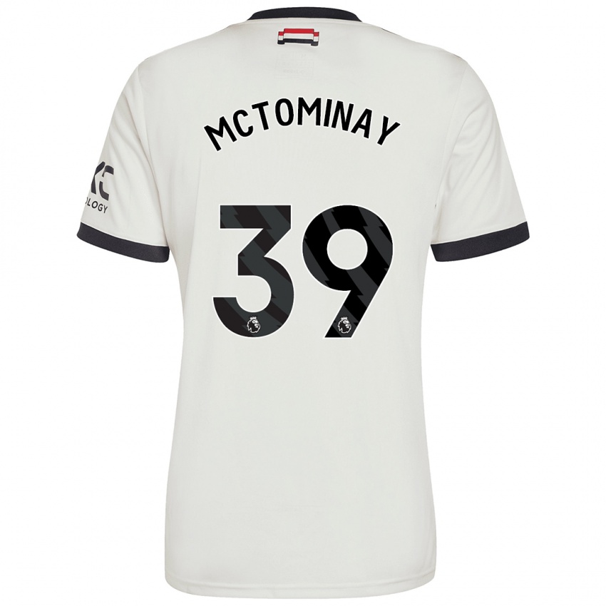 Kinder Scott Mctominay #39 Cremeweiß Ausweichtrikot Trikot 2024/25 T-Shirt Schweiz