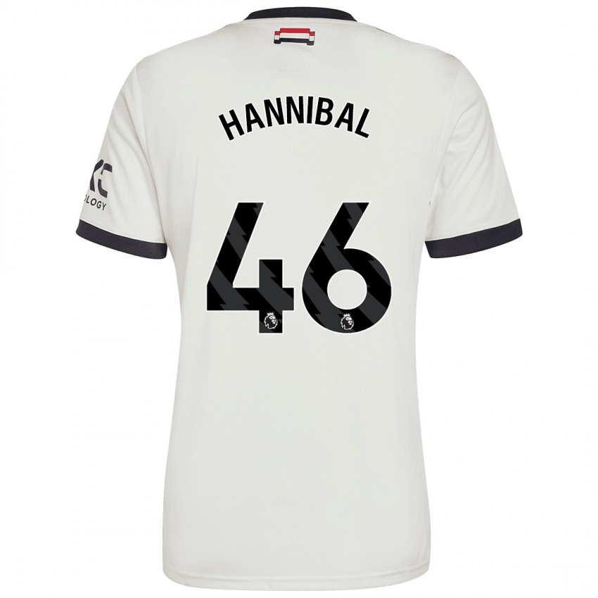 Kinder Hannibal Mejbri #46 Cremeweiß Ausweichtrikot Trikot 2024/25 T-Shirt Schweiz