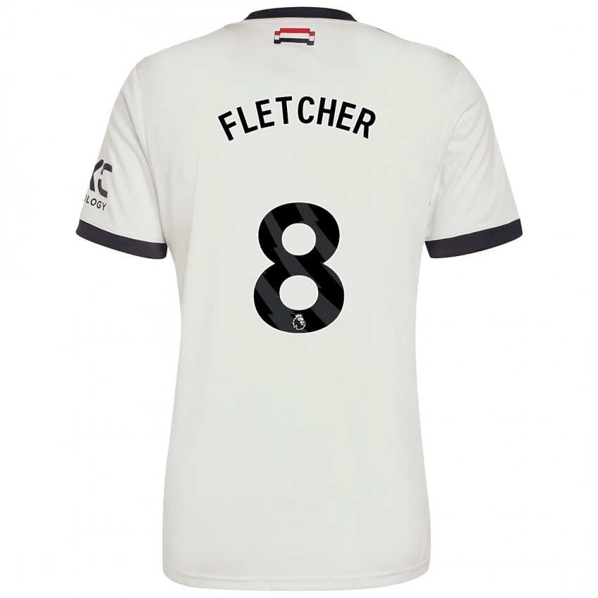 Kinder Tyler Fletcher #8 Cremeweiß Ausweichtrikot Trikot 2024/25 T-Shirt Schweiz