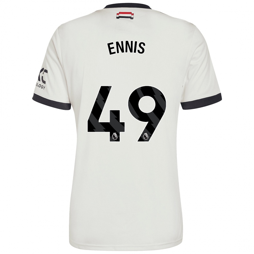 Kinder Ethan Ennis #49 Cremeweiß Ausweichtrikot Trikot 2024/25 T-Shirt Schweiz