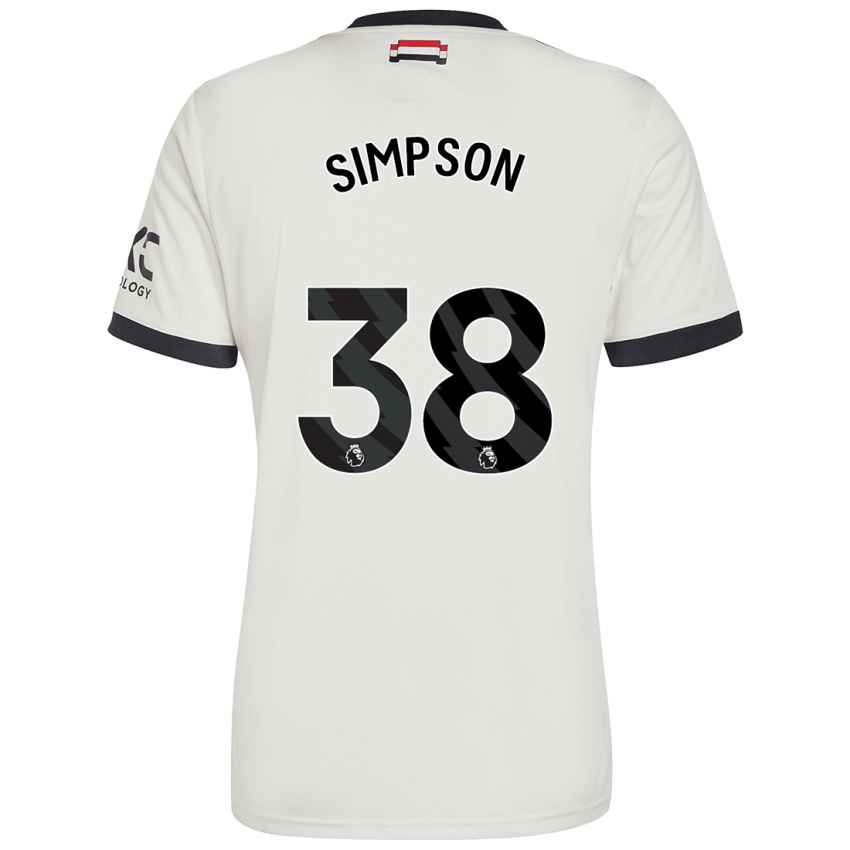 Kinder Jess Simpson #38 Cremeweiß Ausweichtrikot Trikot 2024/25 T-Shirt Schweiz