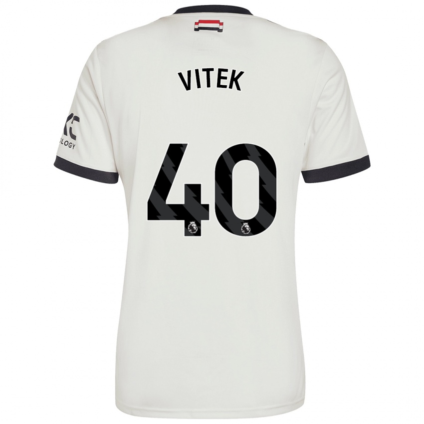 Kinder Radek Vitek #40 Cremeweiß Ausweichtrikot Trikot 2024/25 T-Shirt Schweiz