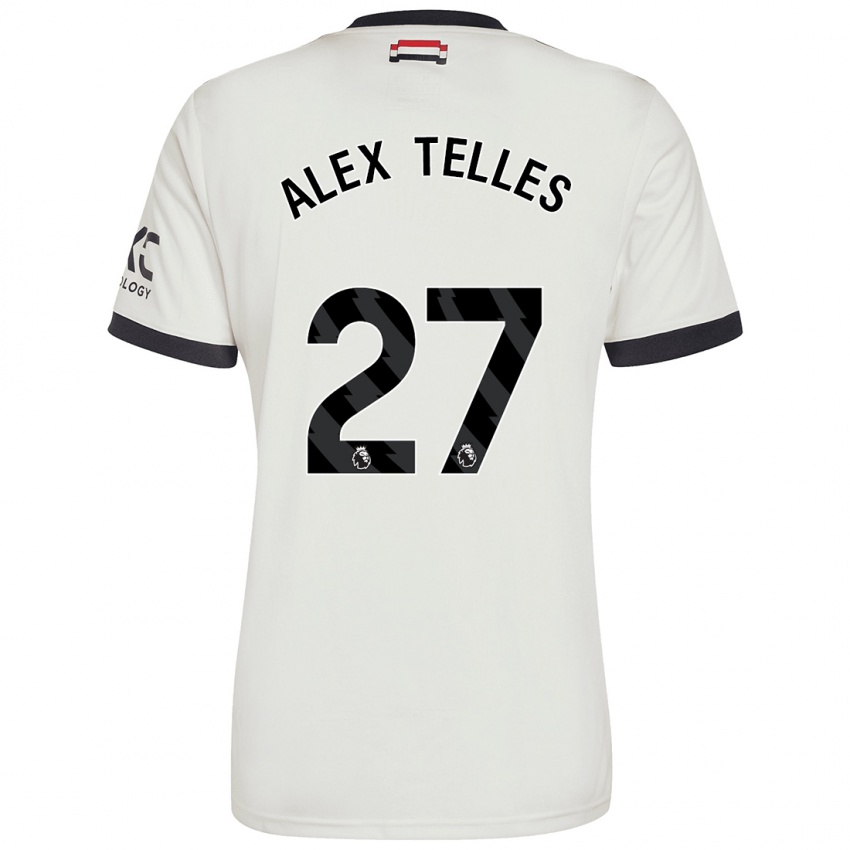 Kinder Alex Nicolao Telles #27 Cremeweiß Ausweichtrikot Trikot 2024/25 T-Shirt Schweiz