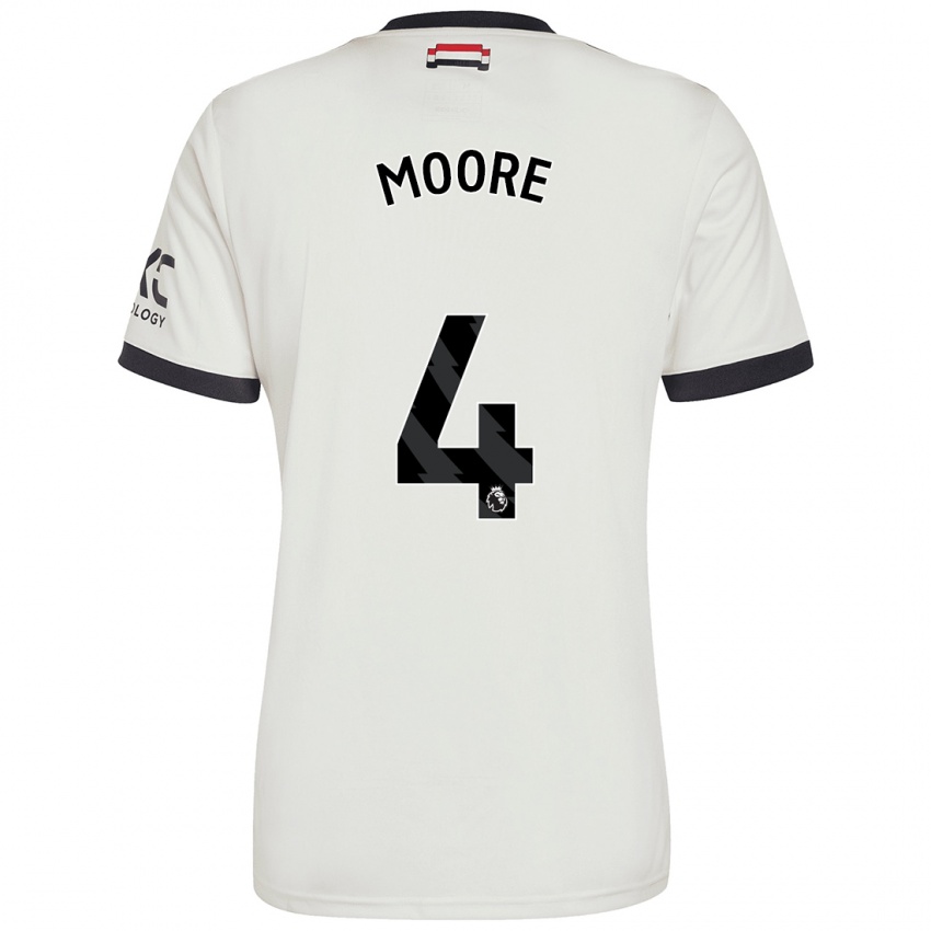 Kinder Jade Moore #4 Cremeweiß Ausweichtrikot Trikot 2024/25 T-Shirt Schweiz