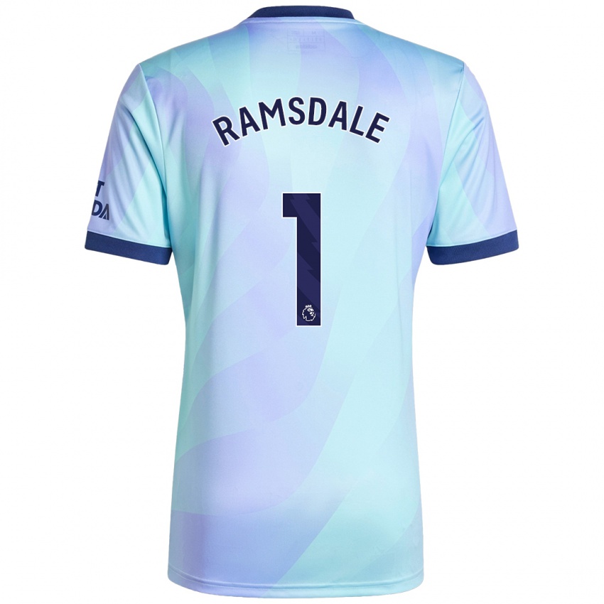 Kinder Aaron Ramsdale #1 Aquamarin Ausweichtrikot Trikot 2024/25 T-Shirt Schweiz