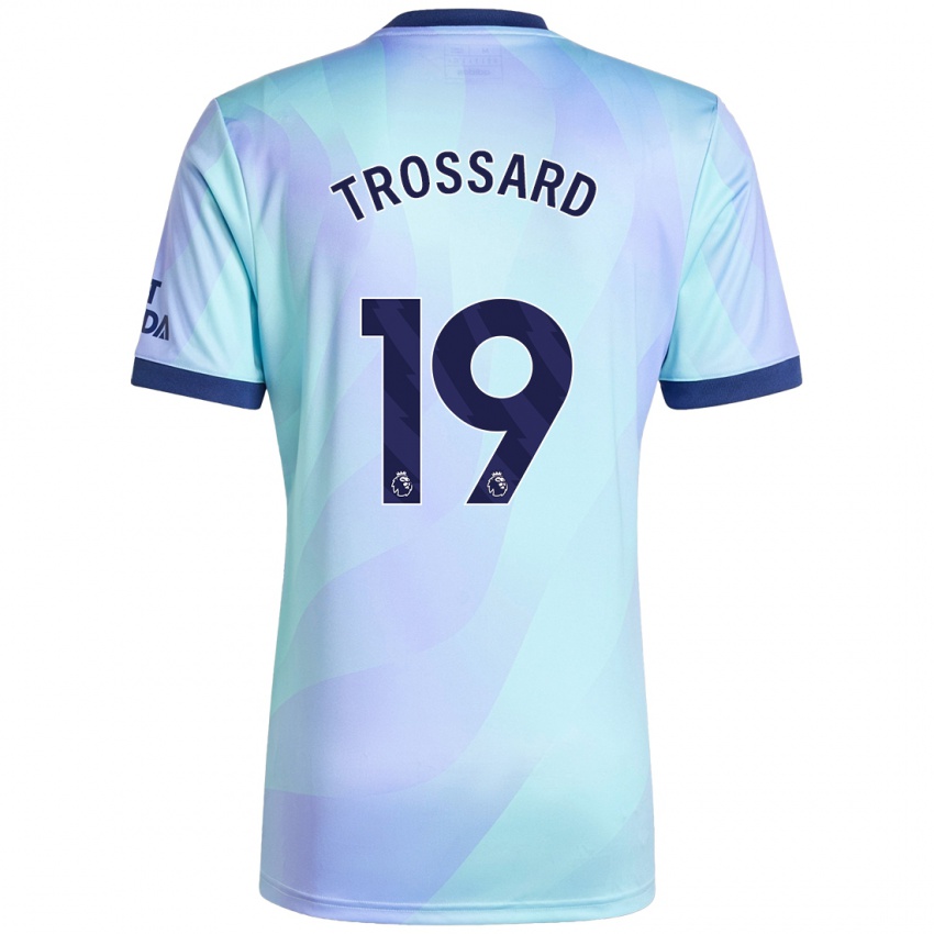 Enfant Maillot Leandro Trossard #19 Aqua Troisieme 2024/25 T-Shirt Suisse