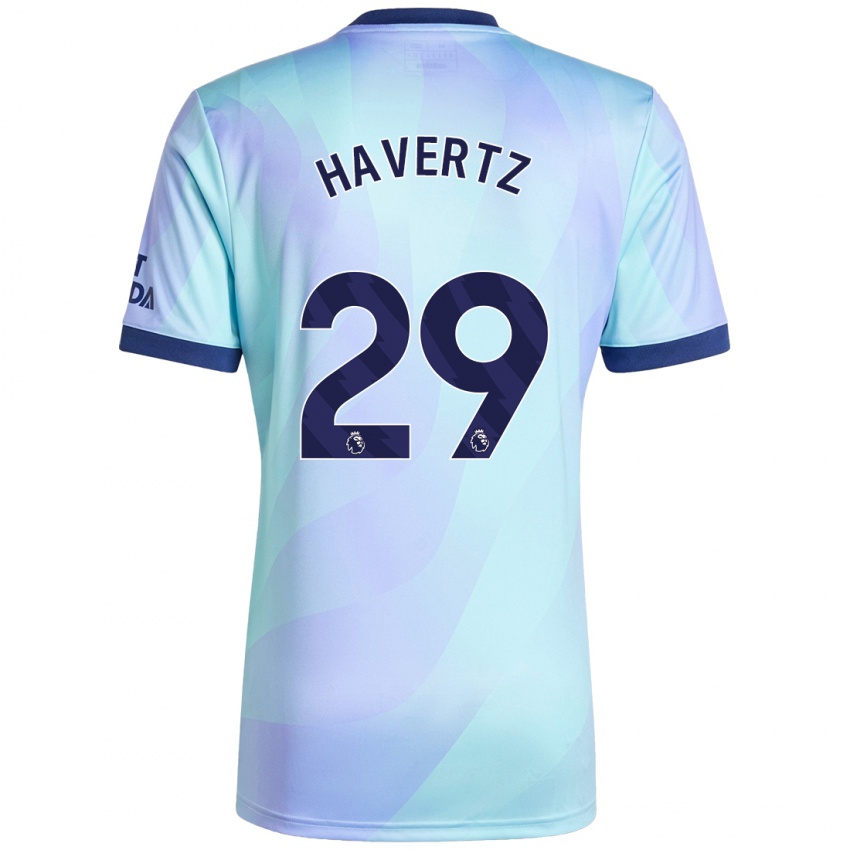 Enfant Maillot Kai Havertz #29 Aqua Troisieme 2024/25 T-Shirt Suisse