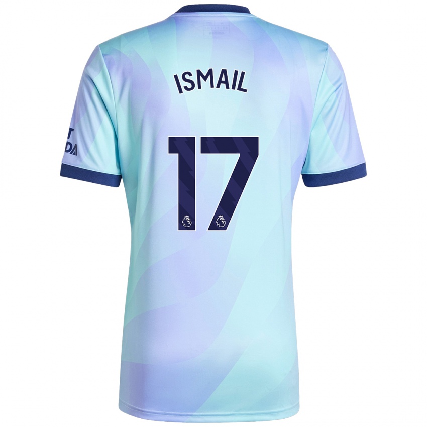 Enfant Maillot Cam'ron Ismail #17 Aqua Troisieme 2024/25 T-Shirt Suisse