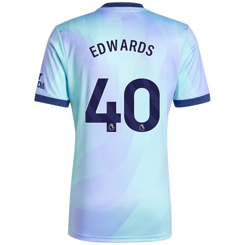 Enfant Maillot Khayon Edwards #40 Aqua Troisieme 2024/25 T-Shirt Suisse